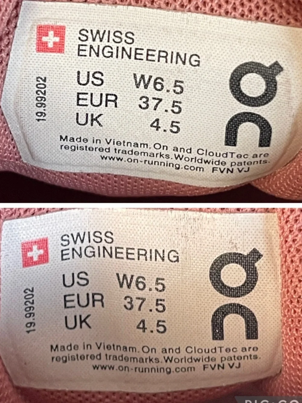 Shoes Running ON Cloud Monochrome Women’s Size 6.5 - Picture 15 of 17